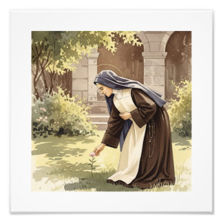St Therese  "The Little Flower", Catholic Art  Fototryck