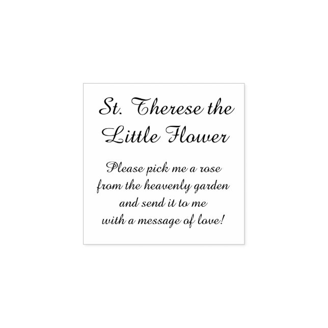 St. Therese the Little Flower Prayer Stämpel (Tryck)
