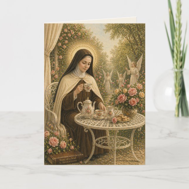 St Therese Trust i Barmhärtig kärlek katolsk Kort (Framsida)