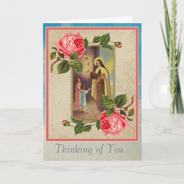 St. Therese with Children & Child Jesus Eucharist Kort (Framsida)
