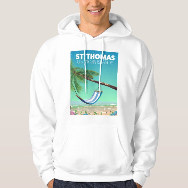 St Thomas Amerikanska Jungfruöarna. Hoodie (Framsida)