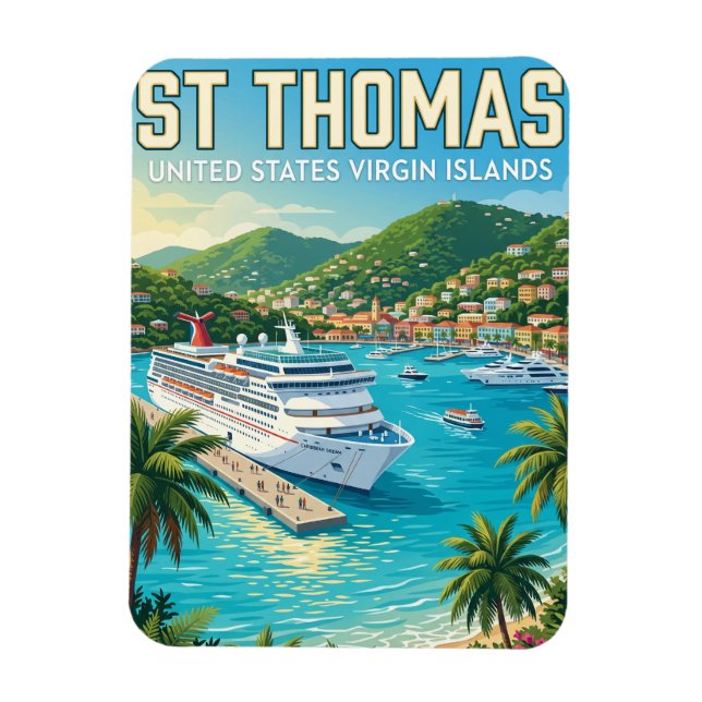 St. Thomas Amerikanska Jungfruöarna Magnet (Vertikal)