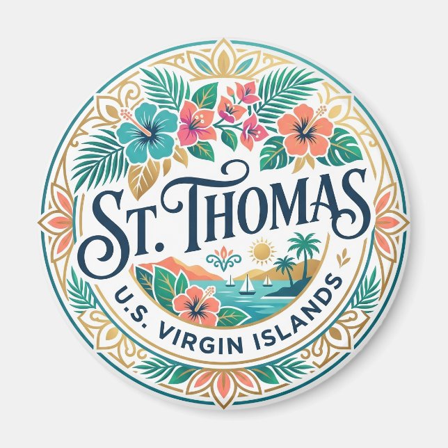 St. Thomas, Amerikanska Jungfruöarna Magnet (Framsidan)