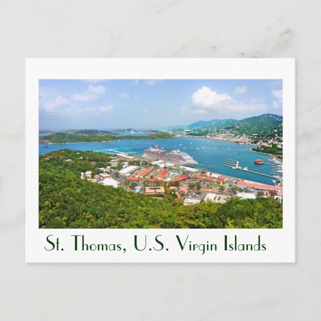 St. Thomas, Amerikanska Jungfruöarna Vykort (Framsida)