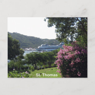 St. Thomas and Cruise Frakt Vykort