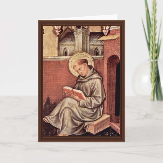 St Thomas Aquinas av gentilen Da Fabriano Kort (Framsida)