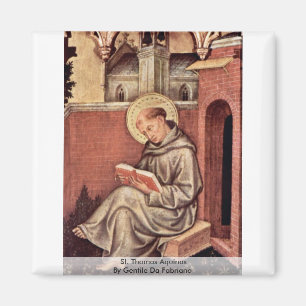 St Thomas Aquinas av gentilen Da Fabriano Magnet