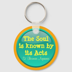 St Thomas Aquinas keychain Nyckelring