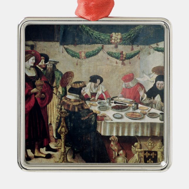 St Thomas Aquinas och Louis IX Julgransprydnad Metall (Framsidan)