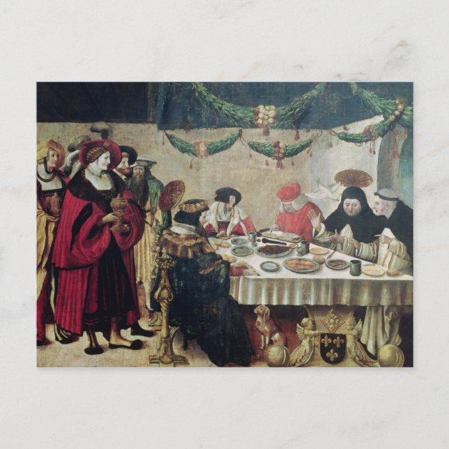 St. Thomas Aquinas och Louis IX Vykort (Framsida)
