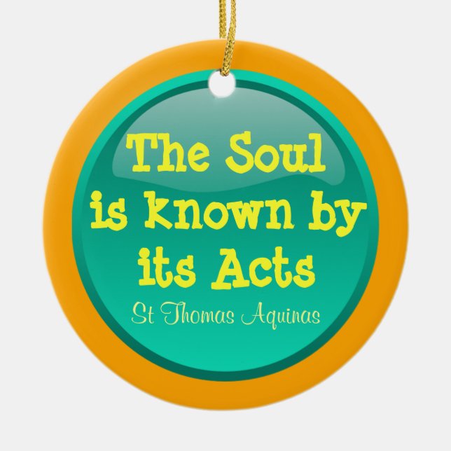 St Thomas Aquinas prydnad Julgransprydnad Keramik (Framsidan)