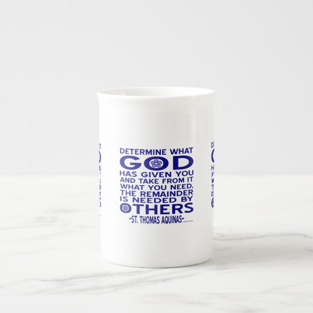 St. Thomas Aquinas Quote Benporslin Mugg (Framsidan)