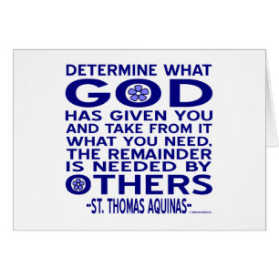 St. Thomas Aquinas Quote Hälsningskort