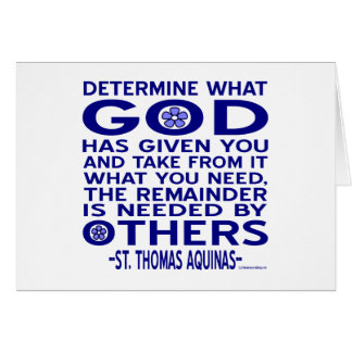 St. Thomas Aquinas Quote Hälsningskort