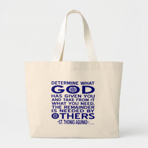 St. Thomas Aquinas Quote Jumbo Tygkasse