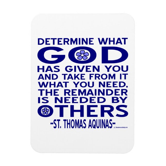 St. Thomas Aquinas Quote Magnet (Vertikal)