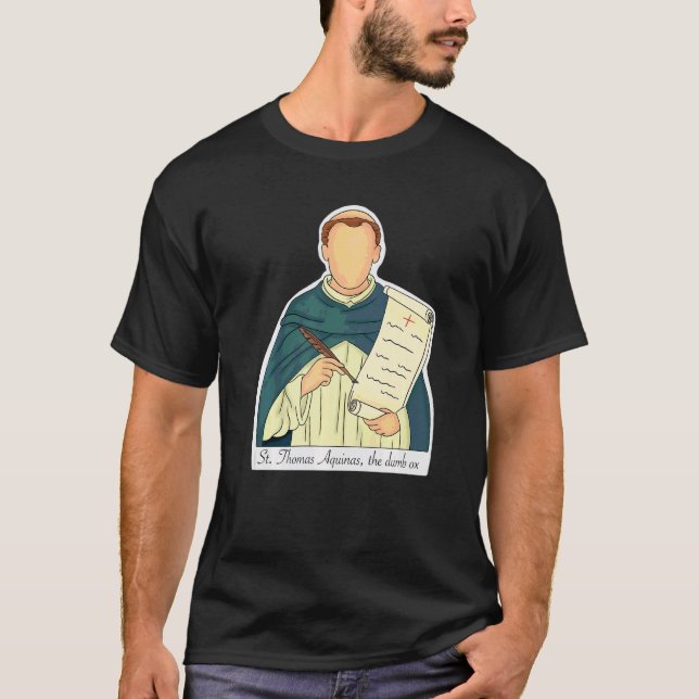 St Thomas Aquinas skyddshelgon för studenter Catho T Shirt (Framsida)
