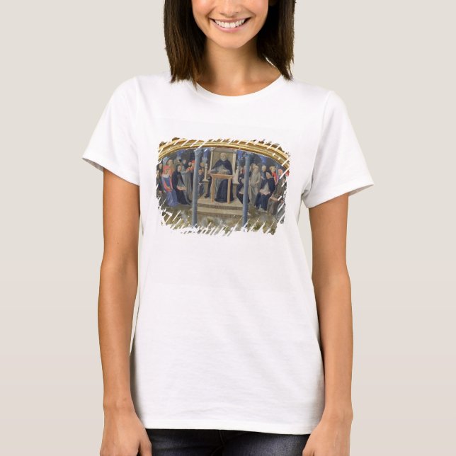 St. Thomas Aquinas Teaching (olja på panelen) Tee Shirt (Framsida)