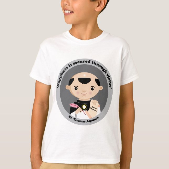 St. Thomas Aquinas Tee Shirt (Framsida)