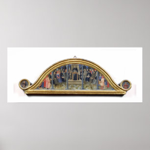 St Thomas Aquinas undervisning (olja på panel) Poster