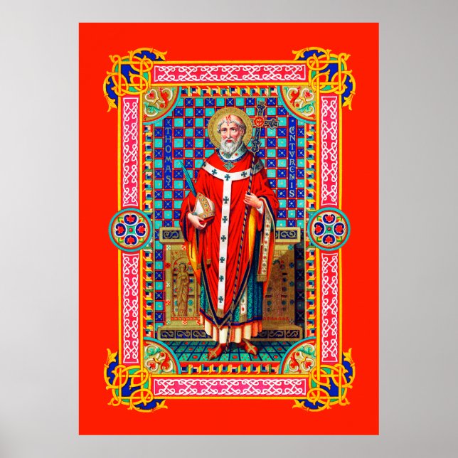 St. Thomas Becket i Red Chasuble (K 34) Poster (Framsidan)