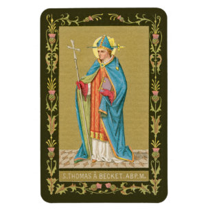 St. Thomas Becket med Sword i Miter (P 005) Magnet