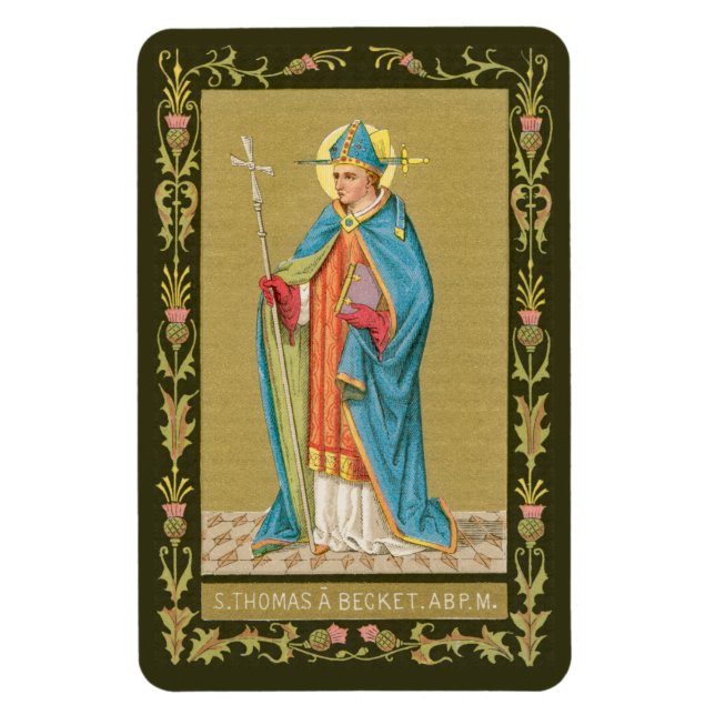 St. Thomas Becket med Sword i Miter (P 005) Magnet (Vertikal)