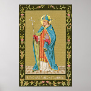 St. Thomas Becket med Sword i Miter (P 005) Poster