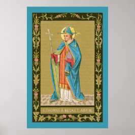 St. Thomas Becket med Sword i Miter (P 005) Poster