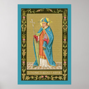 St. Thomas Becket med Sword i Miter (P 005) Poster