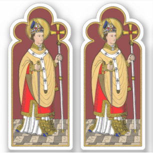 St. Thomas Becket med Sword (M 033; Colorized) Klistermärken
