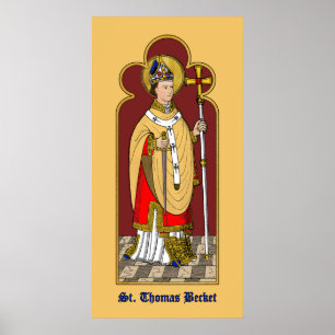 St. Thomas Becket med Sword (M 033; Colorized) Poster