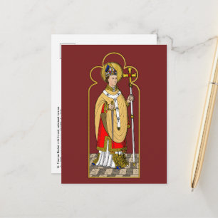 St. Thomas Becket med Sword (M 033; Colorized) Vykort