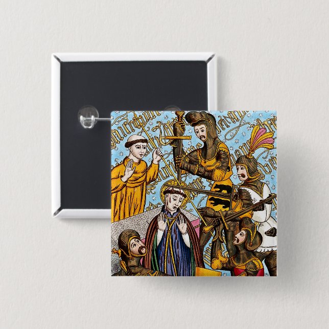 St. Thomas Beckys martyrdom (M 031) Knapp (Framsida & baksida)