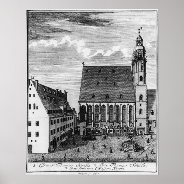 St. Thomas Church and School i Leipzig, 1723 Poster (Framsidan)