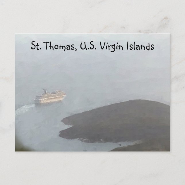 St. Thomas Cruise Postcard Vykort (Framsida)
