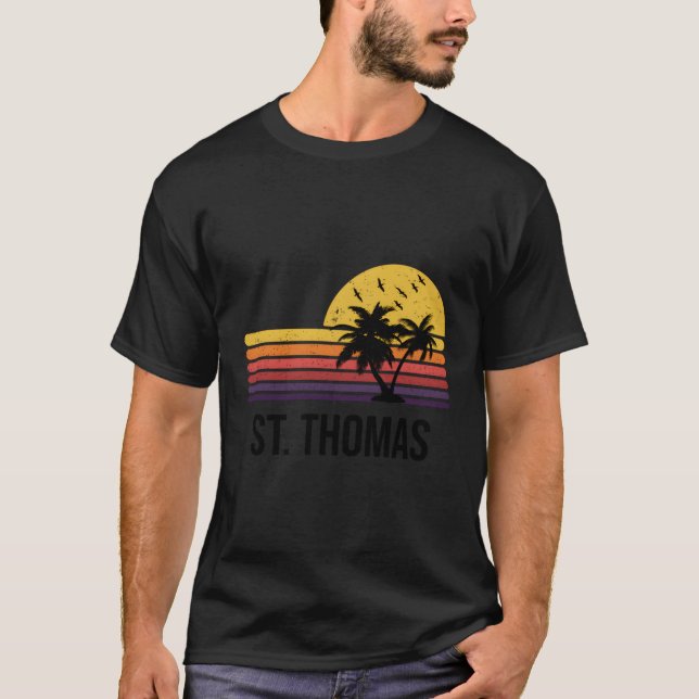St Thomas Handflatan Träd T Shirt (Framsida)