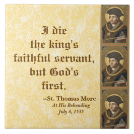 St. Thomas More (SAU 026) Berömd Quote Kakelplatta