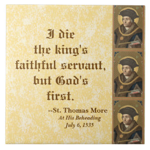 St. Thomas More (SAU 026) Berömd Quote Kakelplatta