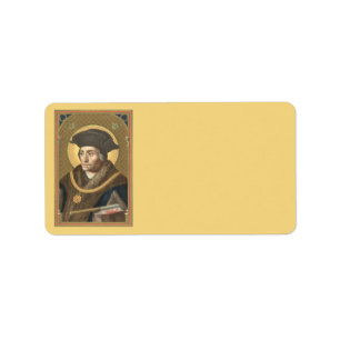 St. Thomas More (SAU 026) Färgad Adressetikett