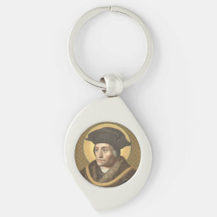 St. Thomas More (SAU 026) Swirl Metall Silverfärgad Nyckelring