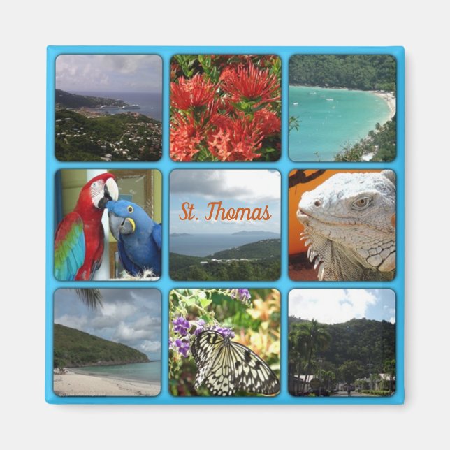 St. Thomas - Scenia Photo Collage Magnet (Framsidan)