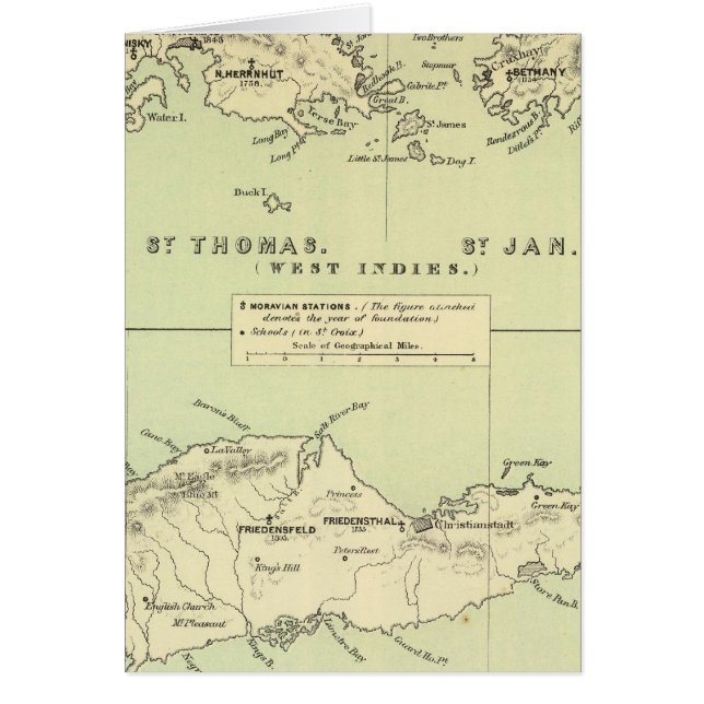 St Thomas, St Jan, St Crook Hälsningskort (Framsidan)
