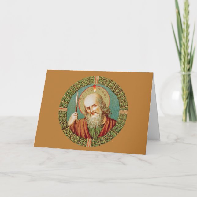 St Thomas the Apostle (JMAS12) Blank Hälsning Kort (Framsida)