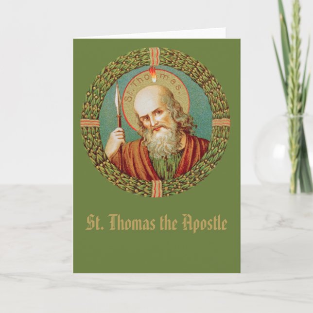 St Thomas the Apostle (JMAS12) Blank Hälsning Kort (Framsida)
