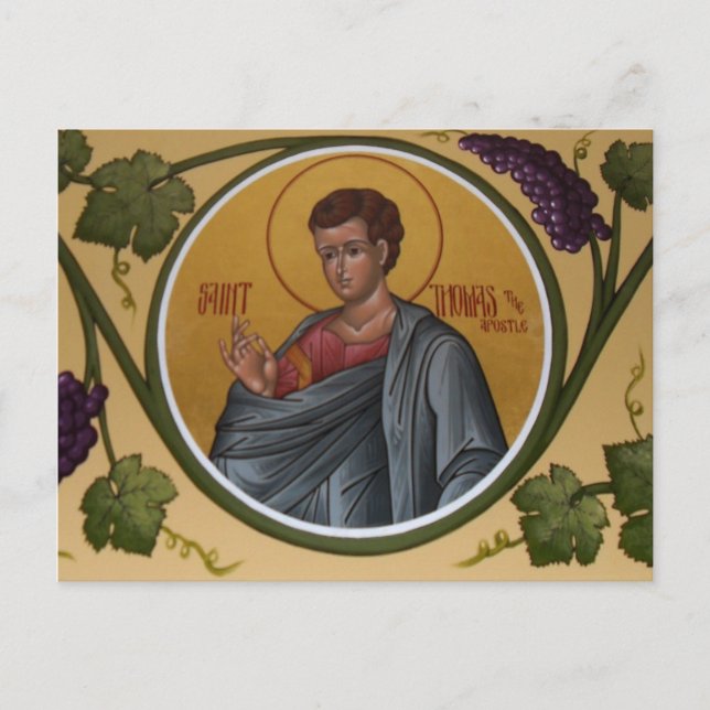 St. Thomas the Apostle Prayer Card Vykort (Framsida)