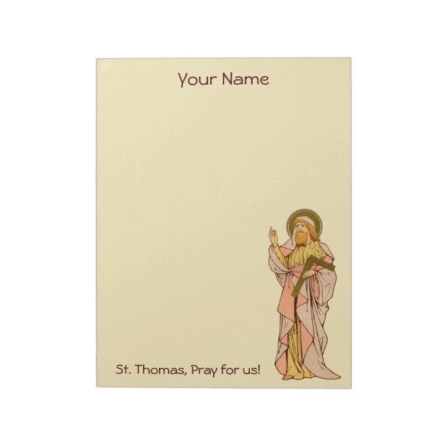 St. Thomas the Apostle (RLS 18) 8,5" x11" Anteckningsblock (Roterad)