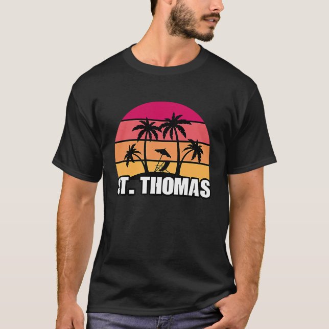 St Thomas Travel Souvenir T Shirt (Framsida)
