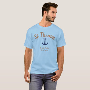 St. Thomas U.S. Virgin Islands Anchor Shirt, Manar T Shirt