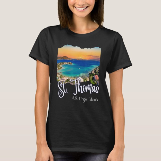 St. Thomas U.S. Virgin Islands Vacation - St Thoma T Shirt (Framsida)